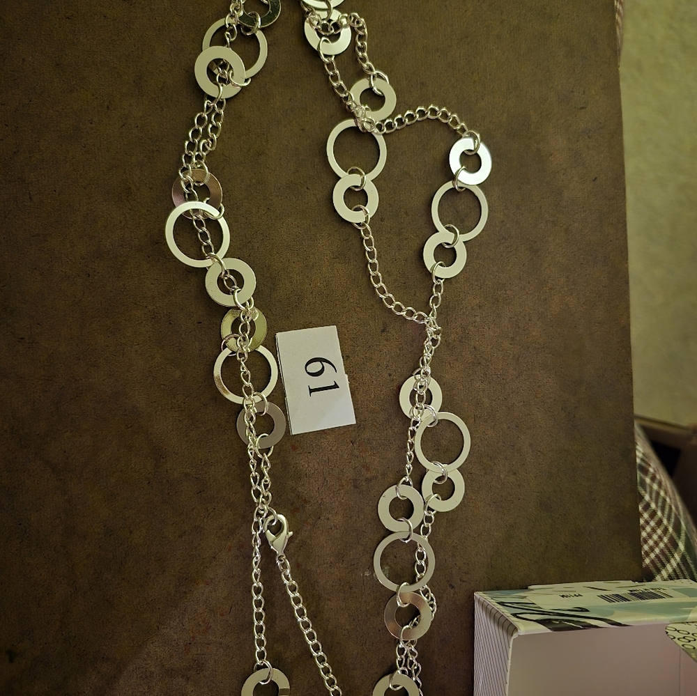 Plunder NEW Elegant Silver Circle Chain Necklace